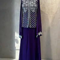 INDO-WESTERN PLAZO SET - Purple - 36