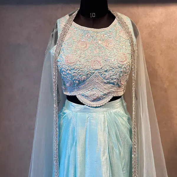 INDO-FUSION SHURG SET - Sky blue - 36