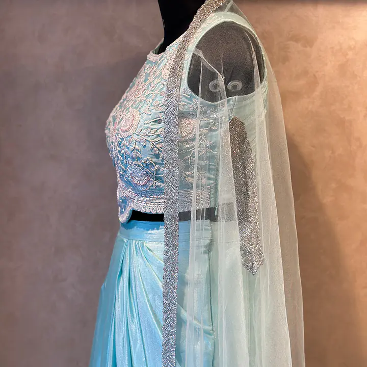 INDO-FUSION SHURG SET - Sky blue - 38