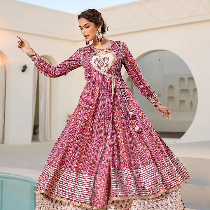 ANARKALI SUIT SET - Red - 38