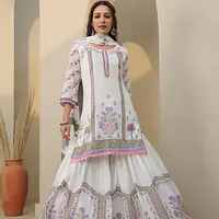 MULMUL COTTON SHRARA SET - Purple - 38
