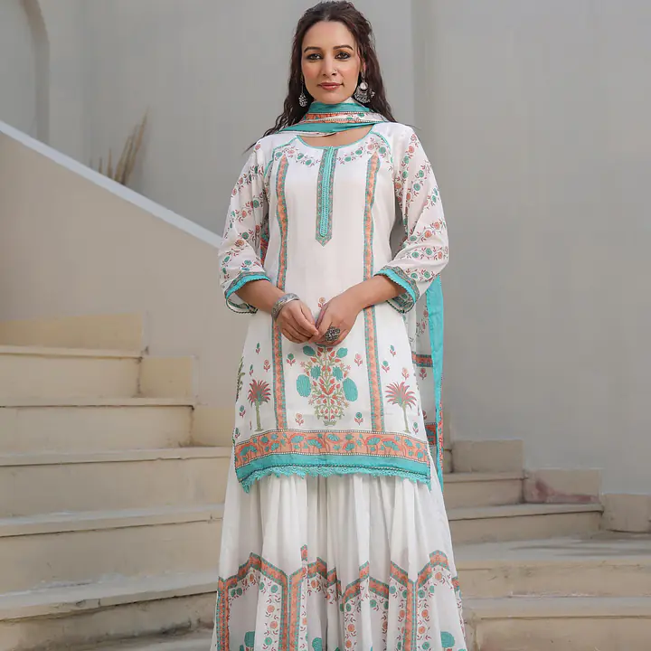 MULMUL COTTON SHRARA SET - Pink - 38