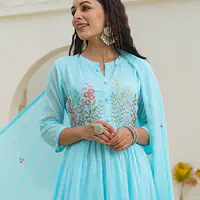 BEAUTIFUL EMBROIDERED MUL COTTON SUIT SET