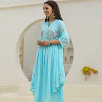 BEAUTIFUL EMBROIDERED MUL COTTON SUIT SET