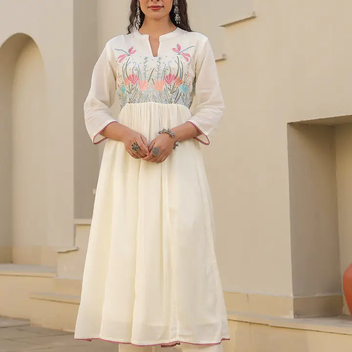 BEAUTIFUL EMBROIDERED MUL COTTON SUIT SET - Yellow - 40