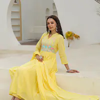 BEAUTIFUL EMBROIDERED MUL COTTON SUIT SET - Sky blue - 40