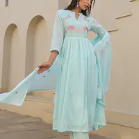 BEAUTIFUL EMBROIDERED MUL COTTON SUIT SET