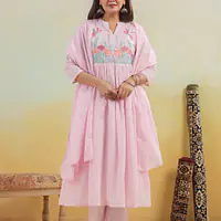 BEAUTIFUL EMBROIDERED MUL COTTON SUIT SET