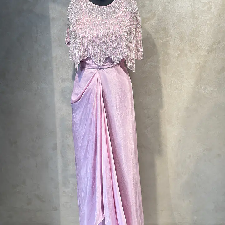 INDO-FUSION SKIRT SET IN HANDWORK