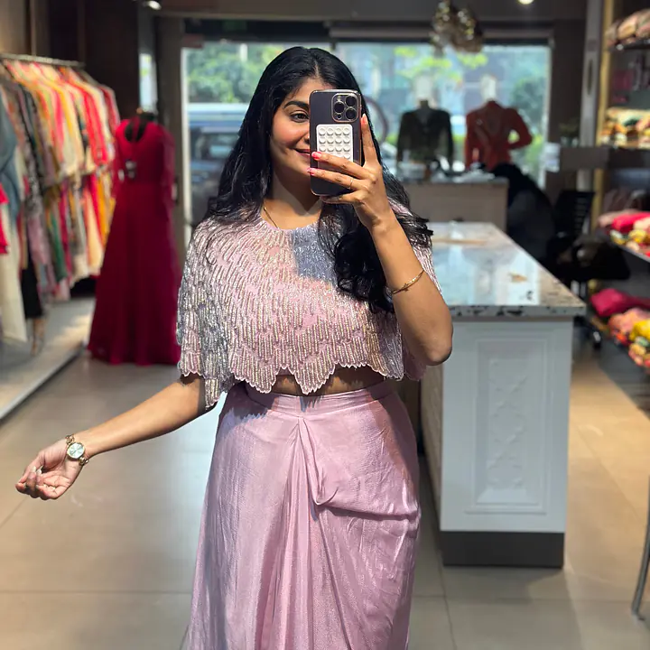 INDO-FUSION SKIRT SET IN HANDWORK