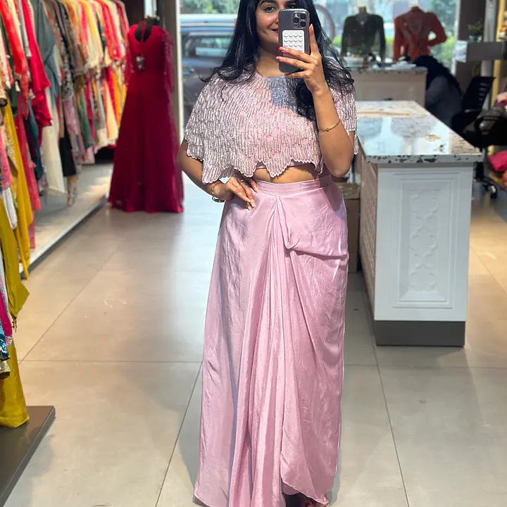 INDO-FUSION SKIRT SET IN HANDWORK