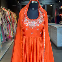 TRADITIONAL LONG GOWN IN HANDWORK - 36