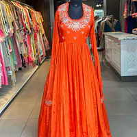TRADITIONAL LONG GOWN IN HANDWORK - 38