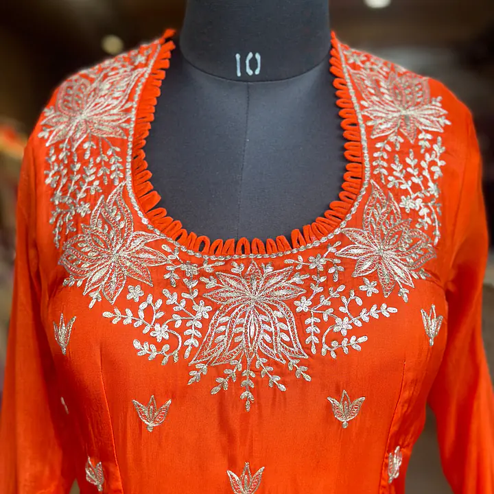TRADITIONAL LONG GOWN IN HANDWORK