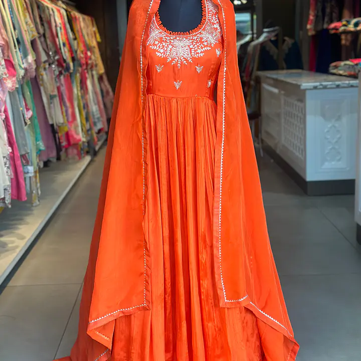 TRADITIONAL LONG GOWN IN HANDWORK