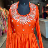 TRADITIONAL LONG GOWN IN HANDWORK