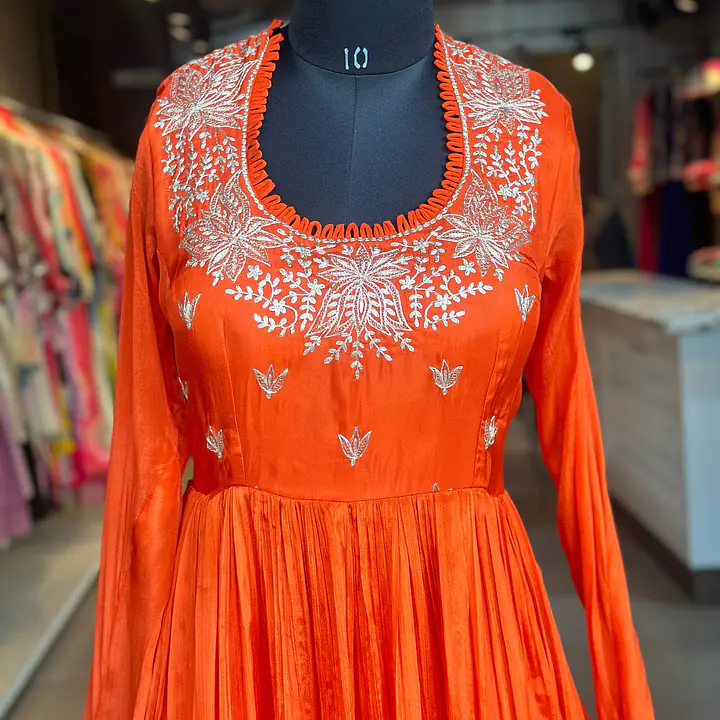 TRADITIONAL LONG GOWN IN HANDWORK