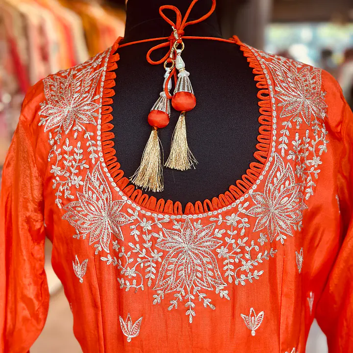 TRADITIONAL LONG GOWN IN HANDWORK