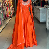 TRADITIONAL LONG GOWN IN HANDWORK