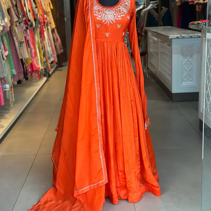 TRADITIONAL LONG GOWN IN HANDWORK