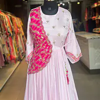 TRADITIONAL LONG GOWN IN HANDWORK - 36
