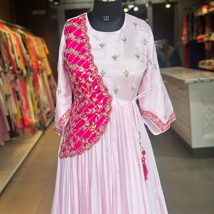 TRADITIONAL LONG GOWN IN HANDWORK - 36