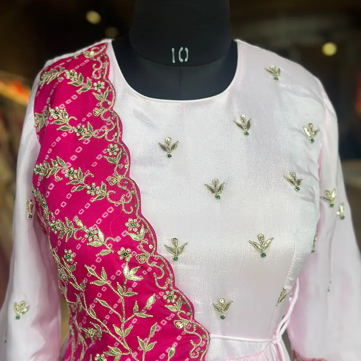 TRADITIONAL LONG GOWN IN HANDWORK