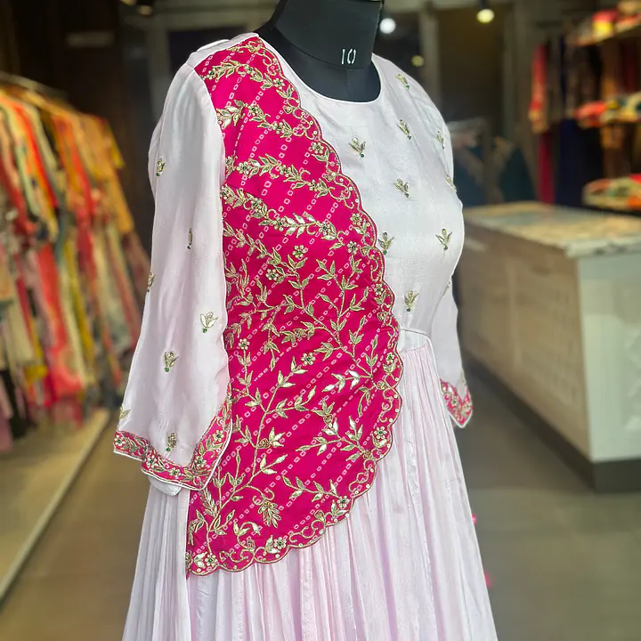 TRADITIONAL LONG GOWN IN HANDWORK
