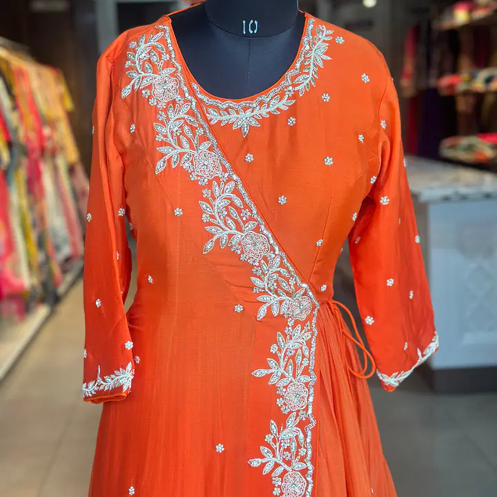TRADITIONAL LONG JACKET INDO-FUSION GOWN - 36