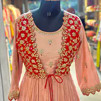 TRADITIONAL PURE ZARI SILK GOWN WITH JACKET