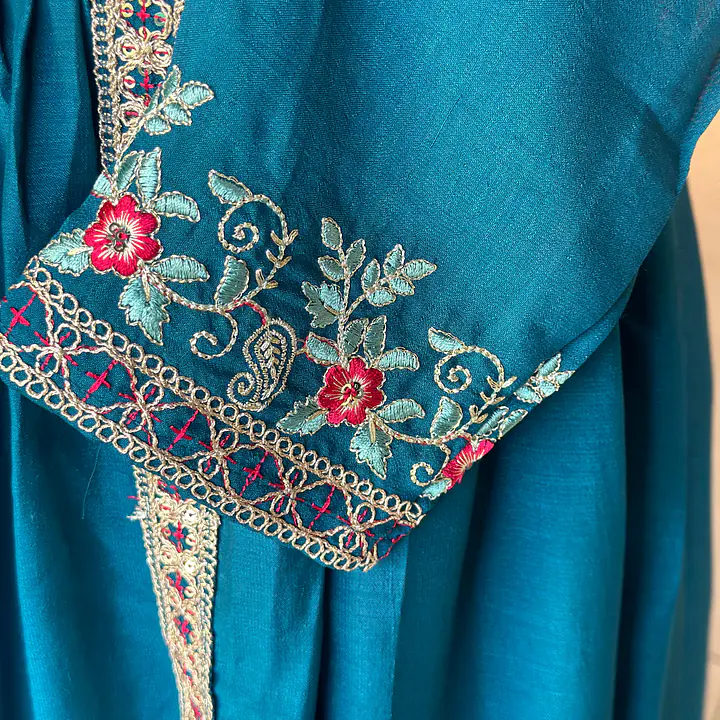 EMBROIDERED PLAZO SUIT SET