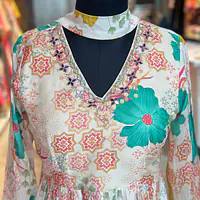 LONG FLORAL GOWN - 40
