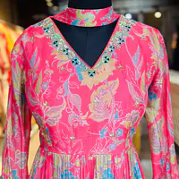 PURE CHINON HANDWORK GOWN - 38