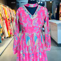 PURE CHINON HANDWORK GOWN - 40