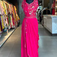 SKIRT SET WITH SHURG IN HANDWORK - 40