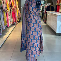 COTTON SUIT SET - Blue - 38