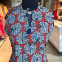 COTTON SUIT SET - Red - 40
