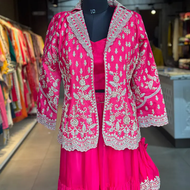 INDO-FUSION SHRARA WITH JACKET SET