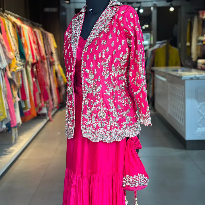 INDO-FUSION SHRARA WITH JACKET SET