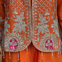 INDO-FUSION IN JACKET SET - Orange - 40
