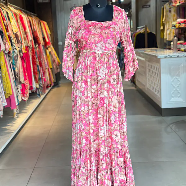 CHINON ONE PIECE ANARKALI GOWN - Pink - 36
