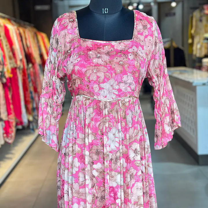 CHINON ONE PIECE ANARKALI GOWN - Pink - 40