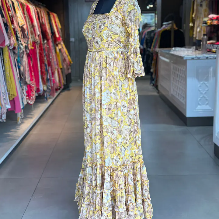 CHINON ONE PIECE ANARKALI GOWN - Yellow - 40