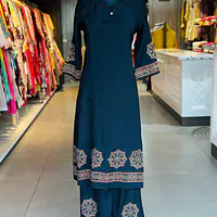 AJRAKH HANDBLOCK KURTA SET - 38