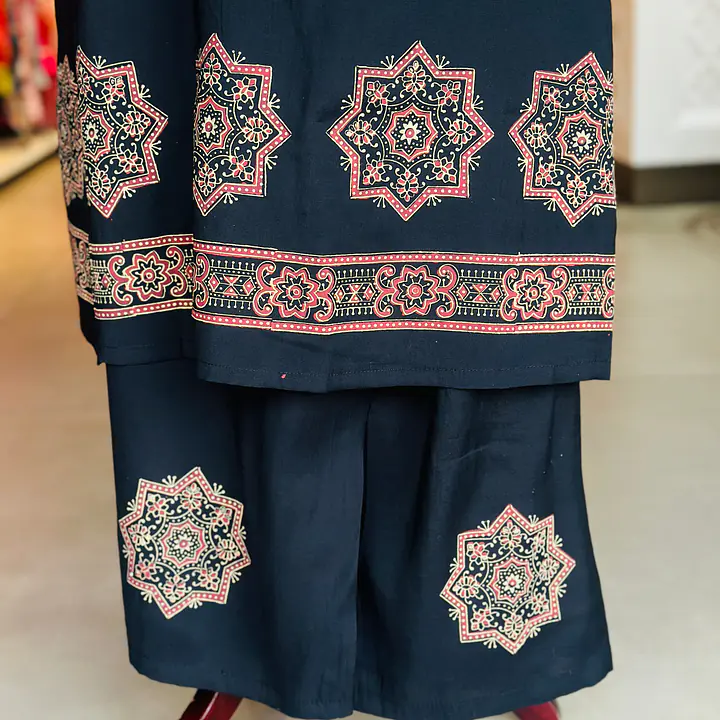 AJRAKH HANDBLOCK KURTA SET - 42