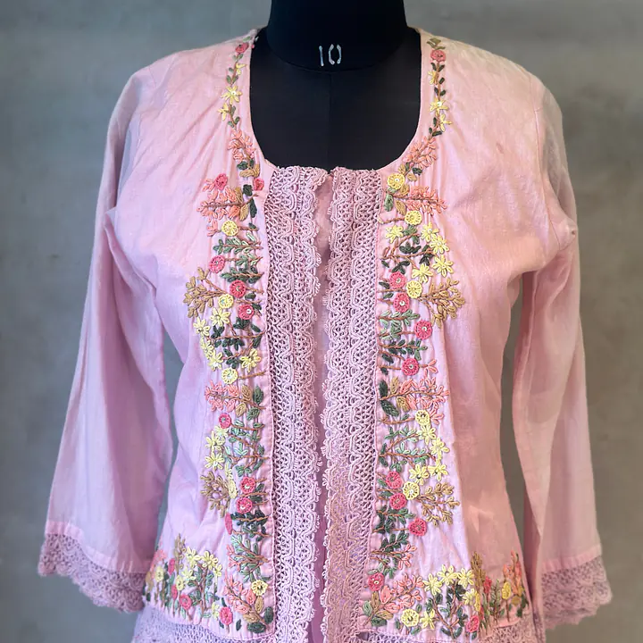 ONE PIECE EMBROIDERED GOWN SET - 40