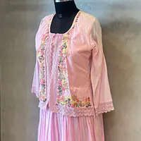 ONE PIECE EMBROIDERED GOWN SET - 42