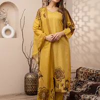 TRENDY COTTON HANDWORK SUIT - 42