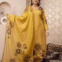 TRENDY COTTON HANDWORK SUIT - 44