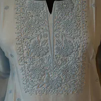 EMBROIDERED SHORT KURTI - BABY PINK - 40